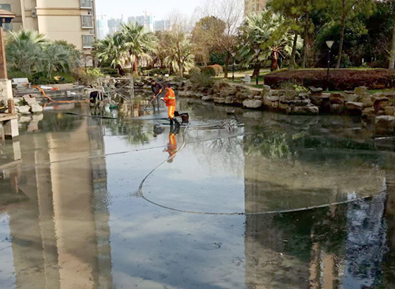 金坛景观池淤泥清理